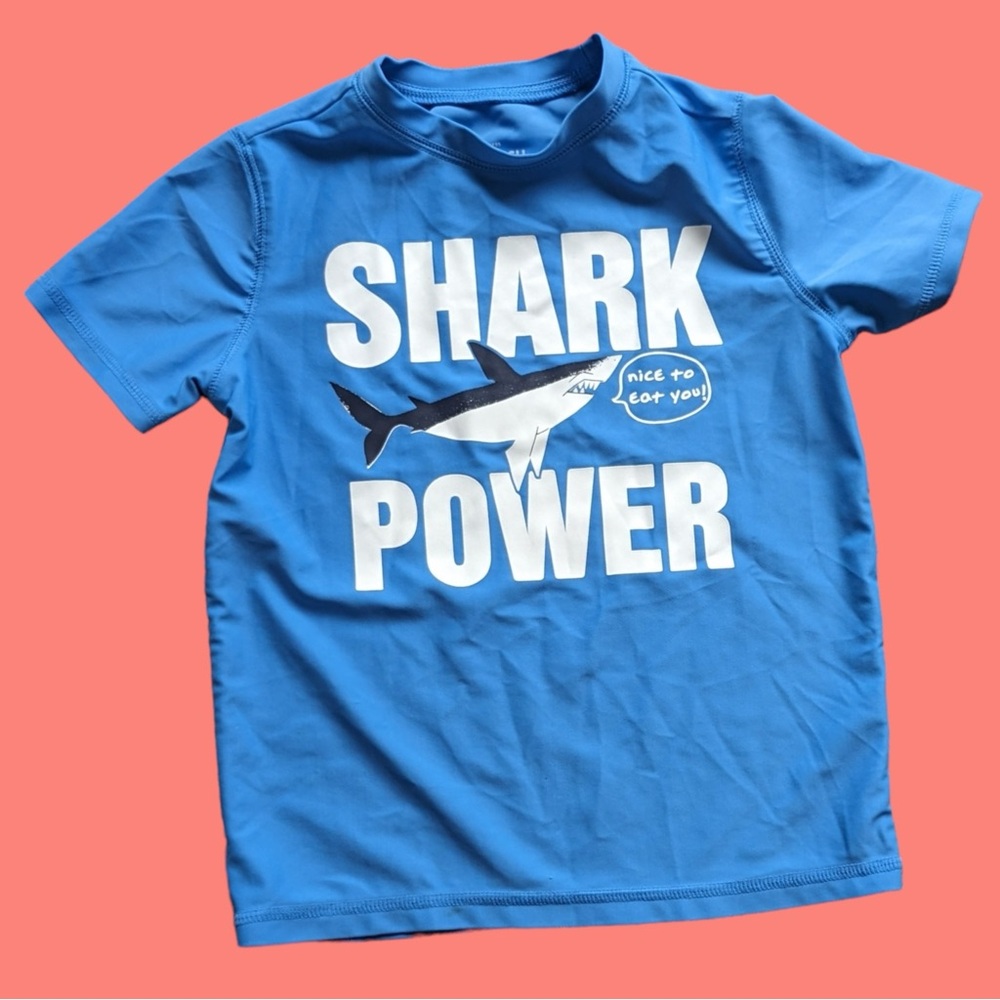 OshKosh shark swimming trunks and rash guard - Picture 5 of 6